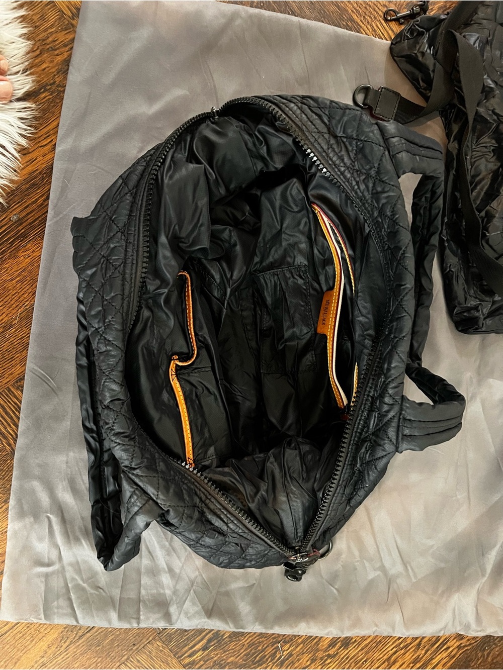 MZ Wallace Black Quilted Crossbody Tote with Removable Pouch - Picture 3 of 4